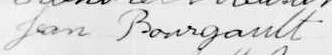Signature de Jean Bourgault: 10 septembre 1906 Signature de Jean Bourgault: 10 septembre 1906