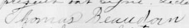 Signature de Thomas Beaudoin: 11 novembre 1907 Signature de Thomas Beaudoin: 11 novembre 1907