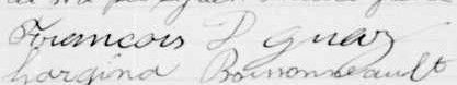 Signature de François D Guay: 7 janvier 1909 Signature de François D Guay: 7 janvier 1909