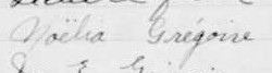 Signature de Nëlla Grégoire: 3 septembre 1909 Signature de Nëlla Grégoire: 3 septembre 1909