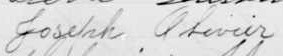 Signature de Joseph Olivier: 27 août 1910 Signature de Joseph Olivier: 27 août 1910