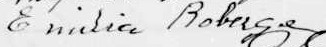 Signature d'Emilia Roberge: 11 décembre 1910 Signature d'Emilia Roberge: 11 décembre 1910