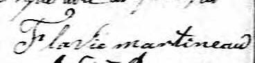 Signature de Flavie Martineau: 4 novembre 1823 Signature de Flavie Martineau: 4 novembre 1823