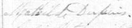Signature de Mathilde Dupuis: 8 octobre 1850 Signature de Mathilde Dupuis: 8 octobre 1850