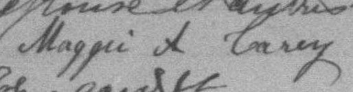 Signature de Maggie A Carey: 13 septembre 1887 Signature de Maggie A Carey: 13 septembre 1887