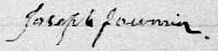 Signature de Joseph Fournier: 26 novembre 1855