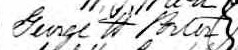 Signature de George H Porter: 31 mars 1869 Signature de George H Porter: 31 mars 1869