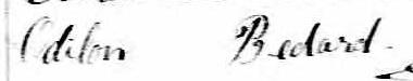 Signature d'Odilon Bedard: 22 mars 1871 Signature d'Odilon Bedard: 22 mars 1871
