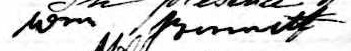 Signature de Wm Bennett: 12 janvier 1842
