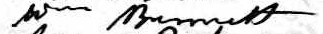 Signature de Wm Bennett: 14 décembre 1844