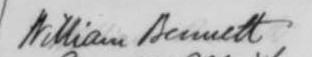 Signature de William Bennett: 19 mars 1854