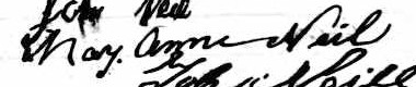 Signature de Mary Anne Neil: 20 février 1842 Signature de Mary Anne Neil: 20 février 1842