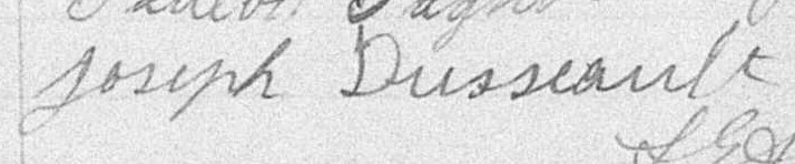 Signature de Joseph Dusseault: 16 septembre 1895 Signature de Joseph Dusseault: 16 septembre 1895