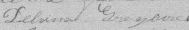 Signature de Delina Gregoire: 17 février 1890 Signature de Delina Gregoire: 17 février 1890