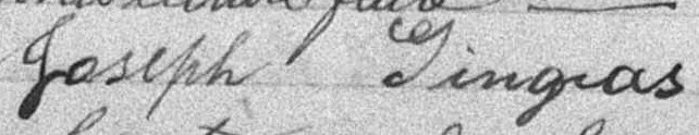 Signature de Joseph Gingras: 15 février 1897 Signature de Joseph Gingras: 15 février 1897