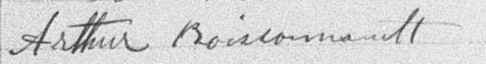 Signature d'Arthur Boissonnault: 31 décembre 1894