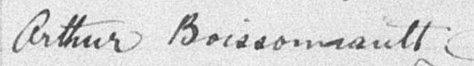 Signature d'Arthur Boissonnault: 25 janvier 1896