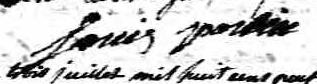 Signature de Louis Poulin: 22 juin 1809 Signature de Louis Poulin: 22 juin 1809