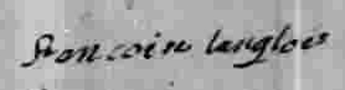Signature de Francois Langlois: 12 janvier 1700 Signature de Francois Langlois: 12 janvier 1700