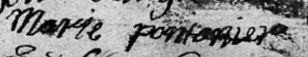 Signature de Marie Pontenier: 5 décembre 1661 Signature de Marie Pontenier: 5 décembre 1661