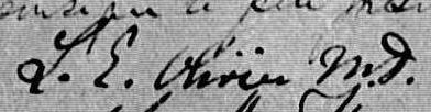 Signature de L. E. Olivier m.d.: 9 mars 1875 Signature de L. E. Olivier m.d.: 9 mars 1875