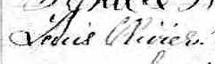 Signature de Louis Olivier: 6 août 1867 Signature de Louis Olivier: 6 août 1867