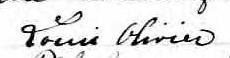 Signature de Louis Olivier: 26 décembre 1872 Signature de Louis Olivier: 26 décembre 1872