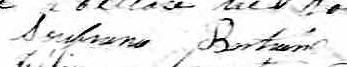 Signature de Sophronie Bertrand: 11 avril 1853 Signature de Sophronie Bertrand: 11 avril 1853