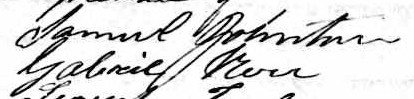 Signature de Samuel Robinton: premier octobre 1843 Signature de Samuel Robinton: premier octobre 1843