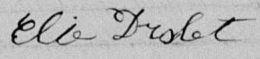 Signature d'Elie Drolet: Signature d'Elie Drolet: