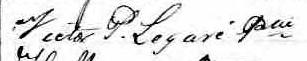 Signature de Victor P. Legaré Ptre: 14 juin 1875 Signature de Victor P. Legaré Ptre: 14 juin 1875