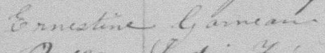 Signature d'Ernestine Garneau: 10 février 1880