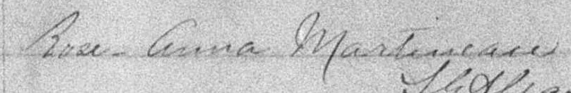 Signature de Rose-Anna Martineau: 26 juillet 1897 Signature de Rose-Anna Martineau: 26 juillet 1897