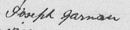 Signature de Joseph Garneau: 27 novembre 1896