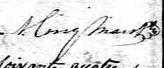 Signature de N. Cinq Mars Ptre: 25 septembre 1864