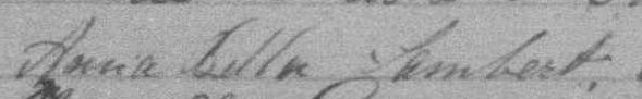 Signature d'Anna Bella Lambert: 11 janvier 1892 Signature d'Anna Bella Lambert: 11 janvier 1892