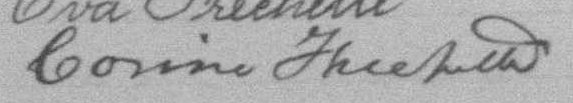 Signature de Corine Frechette: 28 septembre 1891 Signature de Corine Frechette: 28 septembre 1891