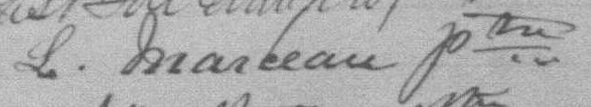 Signature de L. Marceau Ptre: 15 novembre 1887 Signature de L. Marceau Ptre: 15 novembre 1887