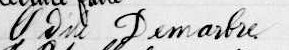 Signature de Odile Demarbre: 27 février 1888 Signature de Odile Demarbre: 27 février 1888