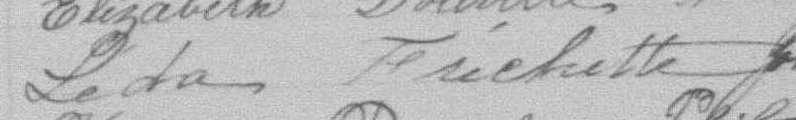 Signature de Leda Frechette: 13 juillet 1891 Signature de Leda Frechette: 13 juillet 1891