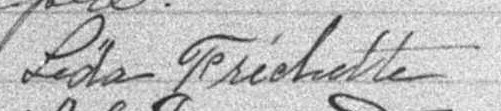 Signature de Leda Frechette: 9 avril 1893 Signature de Leda Frechette: 9 avril 1893