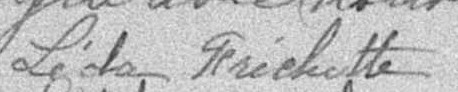 Signature de Léda Fréchette: 14 juillet 1895 Signature de Léda Fréchette: 14 juillet 1895