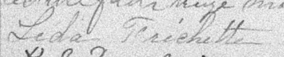 Signature de Léda Fréchette: 22 juillet 1895 Signature de Léda Fréchette: 22 juillet 1895