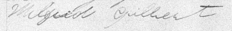 Signature de Wilfrid Gilbert: 17 janvier 1895 Signature de Wilfrid Gilbert: 17 janvier 1895