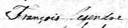 Signature de François Legendre: 11 février 1850 Signature de François Legendre: 11 février 1850