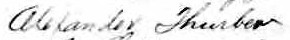 Signature d'Alexander Thurber: 22 avril 1879 Signature d'Alexander Thurber: 22 avril 1879