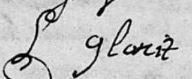 Signature de L Glorit: 1664 Signature de L Glorit: 1664