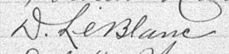 Signature de D. Leblanc: 16 août 1893 Signature de D. Leblanc: 16 août 1893