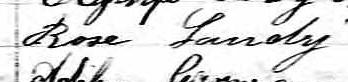 Signature de Rose Landry: 8 juillet 1873 Signature de Rose Landry: 8 juillet 1873