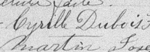 Signature de Cyrille Dubois: 9 avril 1894 Signature de Cyrille Dubois: 9 avril 1894